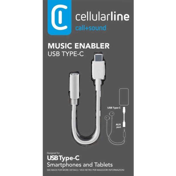 Adapter From AUX-In To Type-C White - Image 3