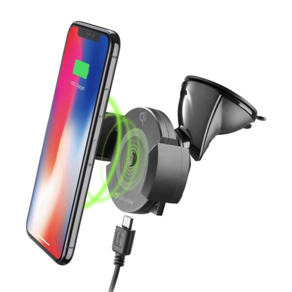 Car Holder Suction Cup Wireless Black - Spin Air - Image 8