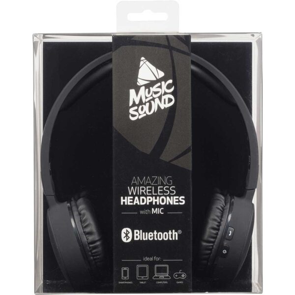 Music Sound Bluetooth Headphones Black - Image 2