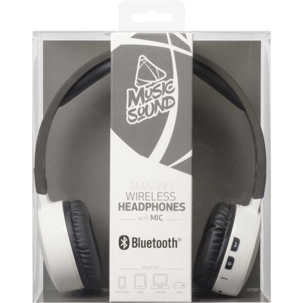 Music Sound Cuffie Bluetooth Universal White - Image 2