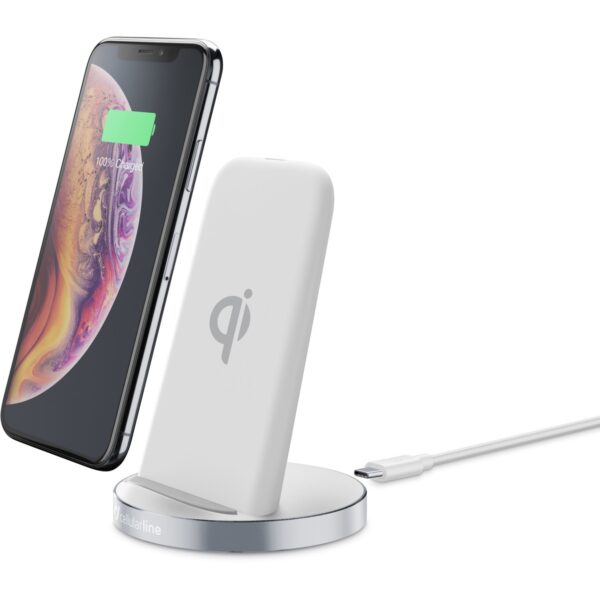 Podium Wireless Charger Stand iPhone White