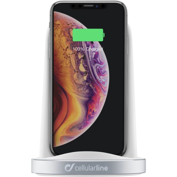 Podium Wireless Charger Stand iPhone White - Image 3