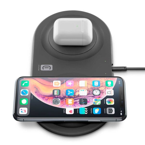 Gemini Double Wireless Adaptive Charger Black - Image 2