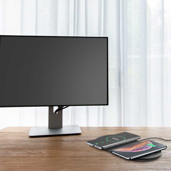 Gemini Double Wireless Adaptive Charger Black - Image 6