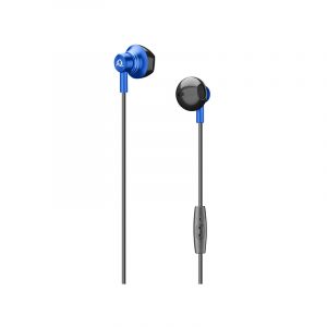 blue earphones