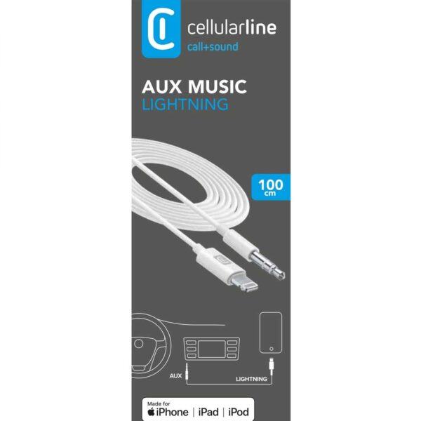 Cable AUX Jack 3.5mm To MFI White - Image 3