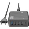 Charger 5 Ports 60W Black - Desk Charger - USB-C - Image 2