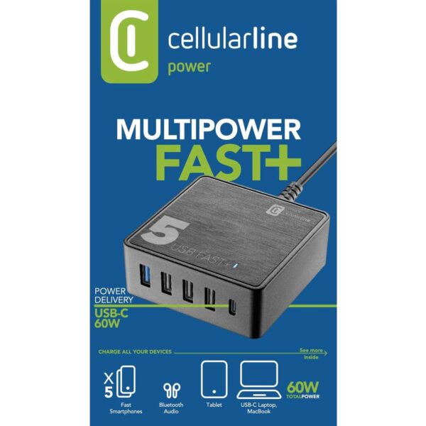 Charger 5 Ports 60W Black - Multipower 5 FAST+ - Image 4