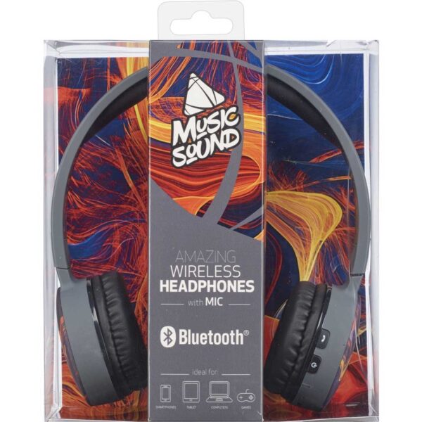 Music Sound Cuffie Bluetooth Headphones Universal Black - Image 2