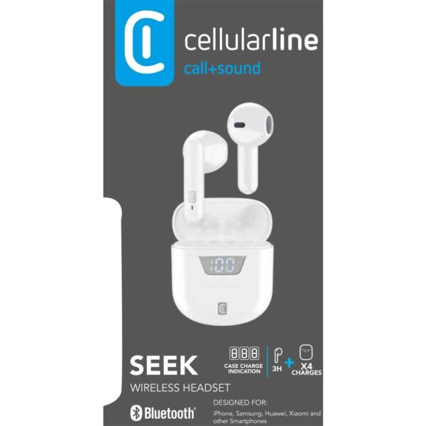 Seek Bluetooth Earphones TWS Universal White - Image 3