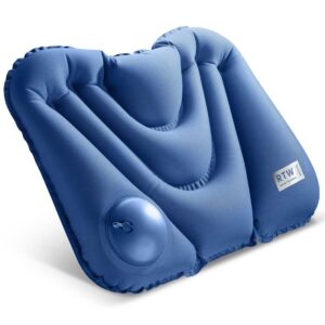 Inflatable Travel Pillow Lumbar Blue