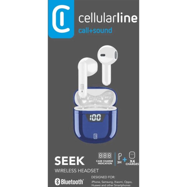 Seek Bluetooth Earphones TWS Universal Blue - Image 5