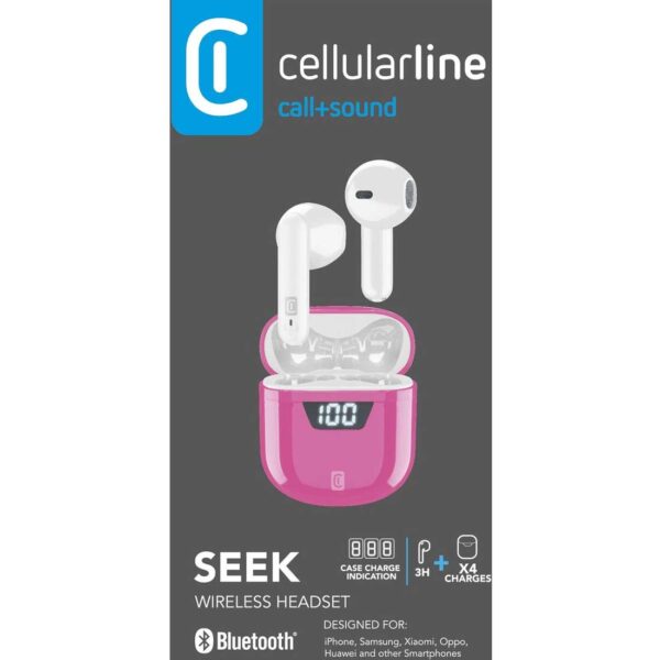 Seek Bluetooth Earphones TWS Universal Pink - Image 5