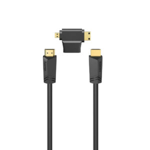 High Speed HDMI™ Cable, Plug - Plug, Ethernet, 1.5 m + HDMI™ adapter