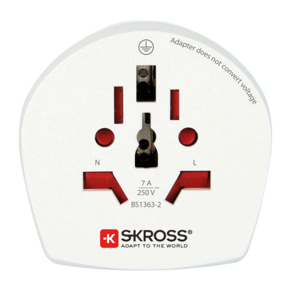 Travel Adapter World to UK (7 A), retail, white - Image 2