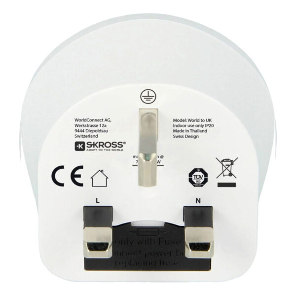 Travel Adapter World to UK (7 A), retail, white - Image 3