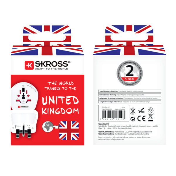 Travel Adapter World to UK (7 A), retail, white - Image 4