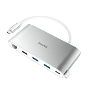 USB-C Hub, Multiport, 8 Ports, 3 x USB-A, 2 x USB-C, VGA, HDMI™, LAN