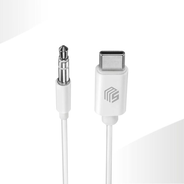 AUX Audio Cable Type-C To Jack 3.5mm White - Image 2