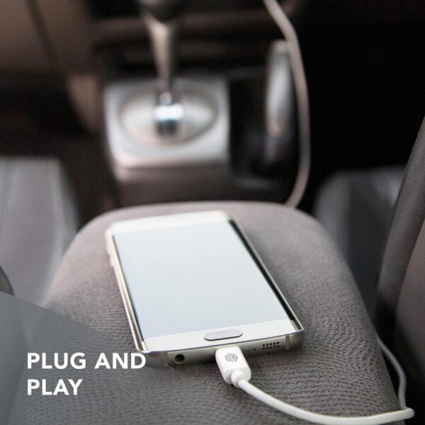 AUX Audio Cable Type-C To Jack 3.5mm White - Image 6