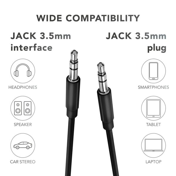 AUX Audio - Jack 3.5mm Black - Image 5