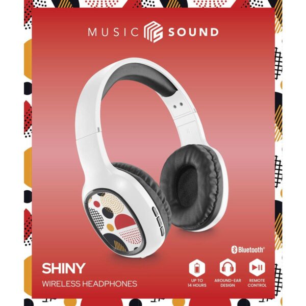 Shiny Wireless Headphones White - Image 3