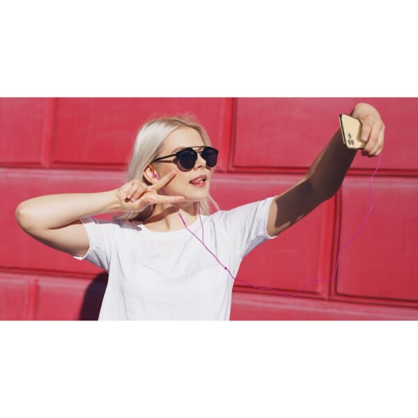 Whirl In-Ear Earphones MFI for iPhone Pink - Image 4