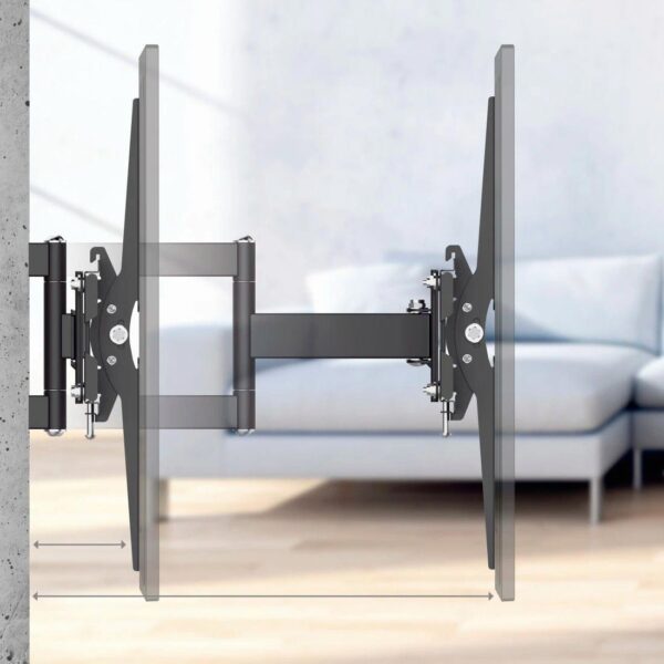 TV Wall Bracket, Swivel, Tilt, Pull-out, 165 cm (65") up to 40 kg - Image 5