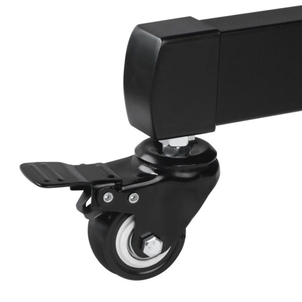"Trolley" TV Stand with Castors, up to 191cm, Height-adjustable, black - Image 6