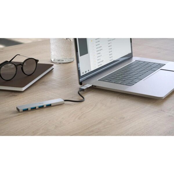 USB Hub, 4 Ports, USB 3.2 Gen 1, 5 Gbit / s, Ultra-Slim, incl. USB-C Adapter - Image 6