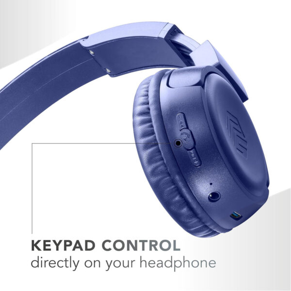 Music Sound Vibed Bluetooth headset, Blue - Image 4