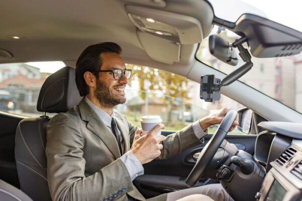 Spin Mirror Car phone holder, Black - Image 5