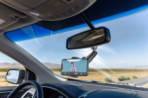 Spin Mirror Car phone holder, Black - Image 6