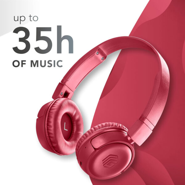 Music Sound Vibed Bluetooth headset, Red - Image 7