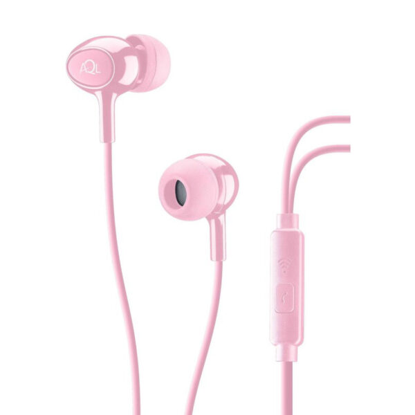 Acoustic Pump bass in-ear earphones with mic Pink