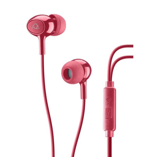 Acoustic Pump bass in-ear earphones with mic Red