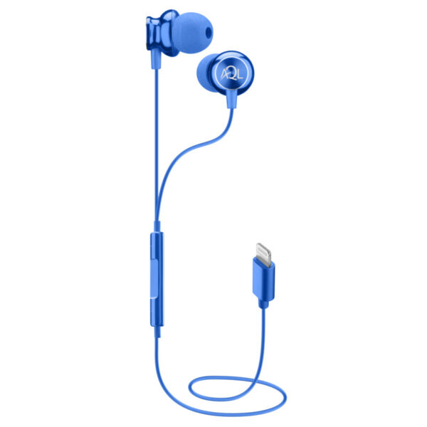 Whirl In-Ear Earphones MFI for iPhone Blue - Image 2