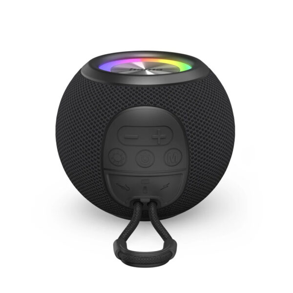 "Ball Shape Speaker" Bluetooth® Loudspeaker, 5 Light Modes, 5W, black - Image 3
