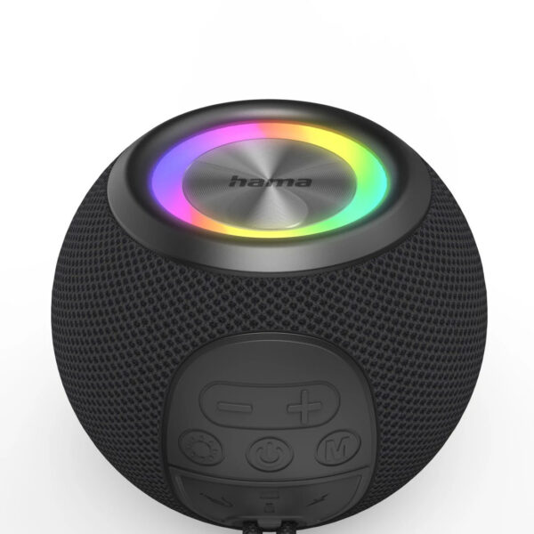 "Ball Shape Speaker" Bluetooth® Loudspeaker, 5 Light Modes, 5W, black - Image 6