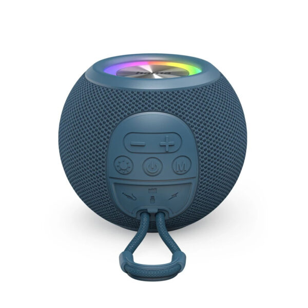 "Ball Shape Speaker" Bluetooth® Loudspeaker, 5 Light Modes, 5W, blue - Image 3