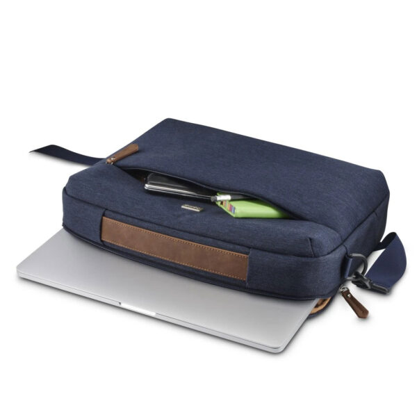 "Casual" Laptop Bag, from 34 to 36 cm (13.3" - 14.1"), Blue - Image 6