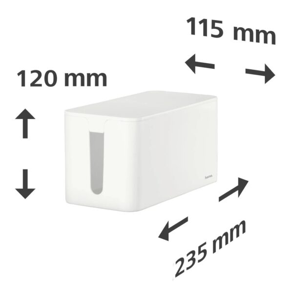 "Mini" Cable Box, For Power Strip, 23.5 x 11.5 x 12, white - Image 3