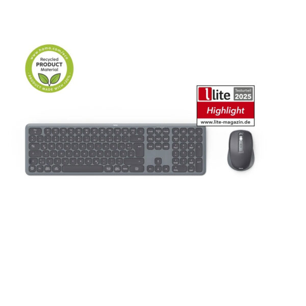 "WKM-550" Wireless Keyboard / Mouse, black, QWERTY GULF