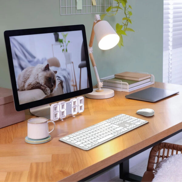 "WKM-550" Wireless Keyboard / Mouse, white, QWERTY GULF - Image 12